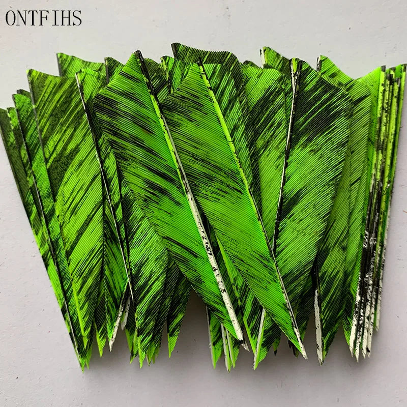 natural turkey feather fletching Shield cut