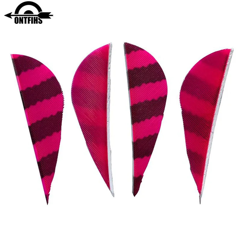 striped archery arrow feathers parabolic cut