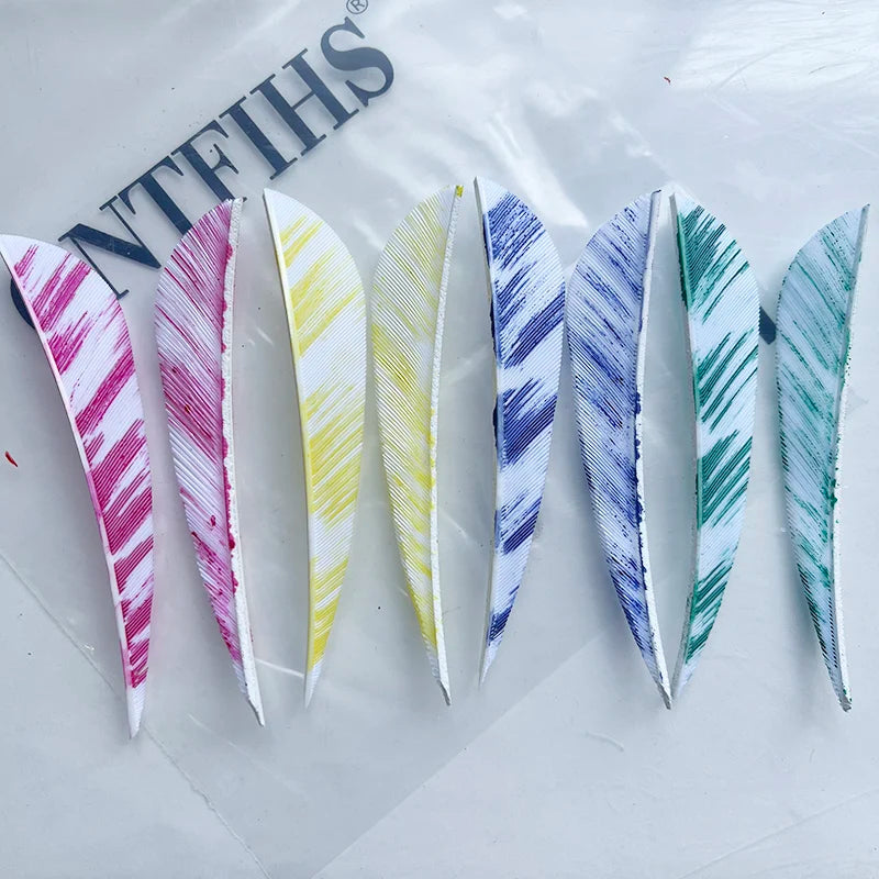 natural turkey feather arrow fletching camo