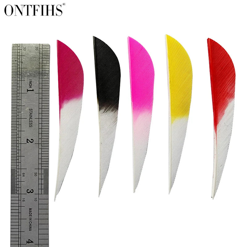 natural turkey feather arrow fletching close up detail